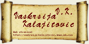 Vaskrsija Kalajitović vizit kartica